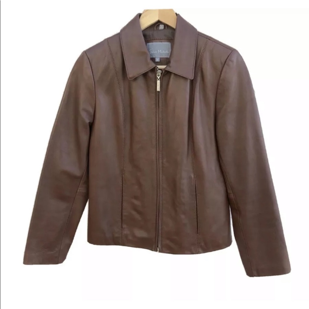 JULIET MICHELLE Fitted Lambskin Leather Jacket